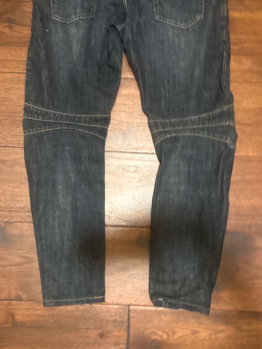 BALMAIN PARIS MENS BIKER MOTO DENIM JEANS, SIZE 34, INDIGO BLUE WASH - Picture 8 of 15